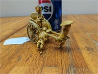 VTG Carved Rickshaw Toy Figure