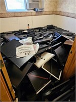 Room full of computer monitors and copier