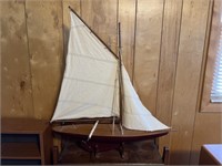 24” Wooden Model SailBoat