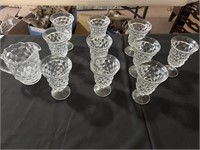 Fostoria 9 Set of Glasses and pitcher