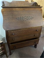 Wooden Secretary Desk 46x30x16”