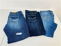3 Pair of Men's BKE Jeans size 38x32