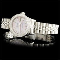 Diamond Ladies Rolex SS DateJust Watch
