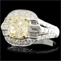 3.62ctw Fancy Colored Diamond Ring in 18K Gold