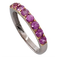 0.95ct Pink Sapphire Ring in 14k White Gold