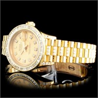 Ladies Rolex DateJust YG 4.00ct diamonds