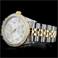36MM DateJust Watch with Diamonds in YG/SS