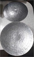 Set of 2 Large New Metal Decorative Bowls