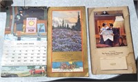 Lot of 3 Vintage Advertising Calendars