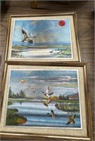 Pair of Foil Duck Pictures