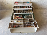 Tackle box with vintage tackle