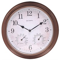 AcuRite 13 in. Oil-Rubbed Bronze Analog Clock Ther