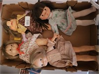 3 vintage dolls & miss piggy