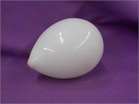 White Glass Egg 4 1/2x3"