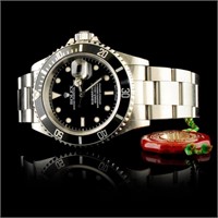 Rolex 40MM Black SS Submariner Watch