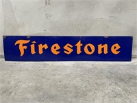 Original FIRESTONE Enamel Sign - 1525 x 305