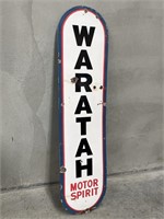 Original WARATAH MOTOR SPIRIT Single Sided Enamel