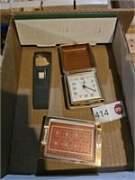 Clock cards and magnifier
