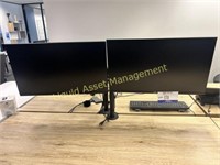 2 x AOC 27" Monitor with Dual Arm Stand
