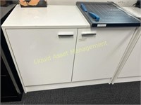 2 Door Credenza - White Timber Laminate