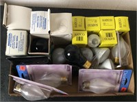 Box of Bulbs & Electric Supplies