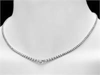 18k White Gold Diamond Necklace - 9.00ct