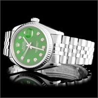 Diamond 36MM Rolex SS Datejust Watch
