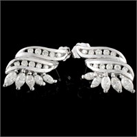 1.76ctw Diamond Earrings in 14K White Gold