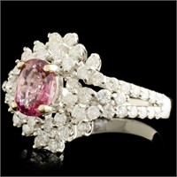 18K Gold Ring with 0.95ct Spinel and 1.06ctw Diam