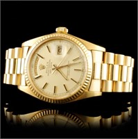 18K Yellow Gold Rolex Day-Date Watch (36mm)