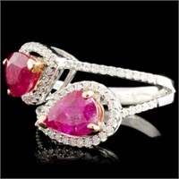 Ruby and Diamond Ring in 14K Gold