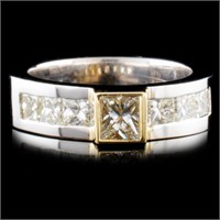 0.86ctw Diamond Ring in 14K Two-Tone Gold