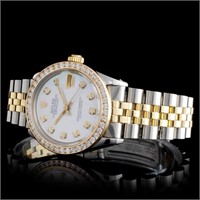 Diamond Mid-Size Rolex DateJust Watch YG/SS 31MM