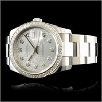 36MM Rolex DateJust 116200 Watch 1.35ct Diamond