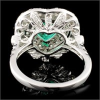18K Gold Ring with 2.23ct Emerald & 1.79ctw Diam