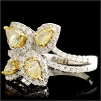 1.22ctw Fancy Diamond Ring in 18K Gold