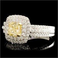 18K Gold Ring: 1.30ctw Fancy Diamonds