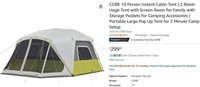 $300 CORE 10 Person Instant Cabin Tent