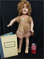 Shirley Temple 27" Doll as found condition cracks