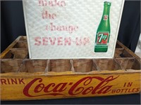 Vintage Drink Coca-Cola in Bottles wood case