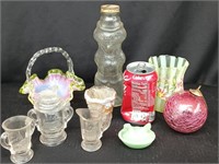 Vintage Glass lot - sheep glass miniature sugar,