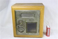Money Box - Metal and Wooden Safe "US"