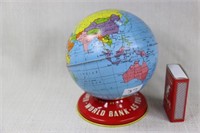 Money Box - Tin  Globe "World Bank"