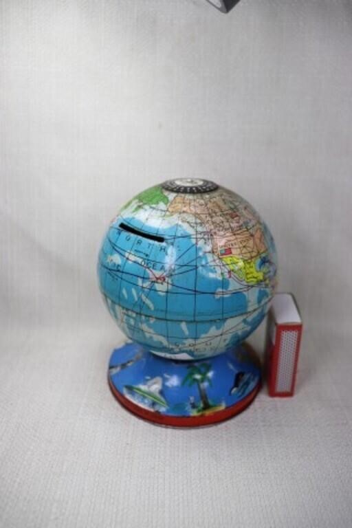 Money Box - Tin World Globe