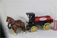 Money Box - Cast Iron Horse and Wagon