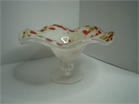 Decorative Footed Glass Bowl