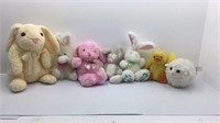 Easter Plush Rabbits Bunnies Chick and Lamb