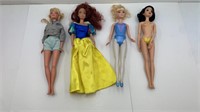 Disney Barbie Like Princess Dolls