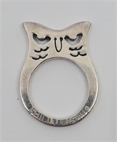 Emilia Castillo, Mexican Sterling Silver Owl Ring