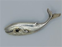 Sterling Silver Blue Whale Brooch
